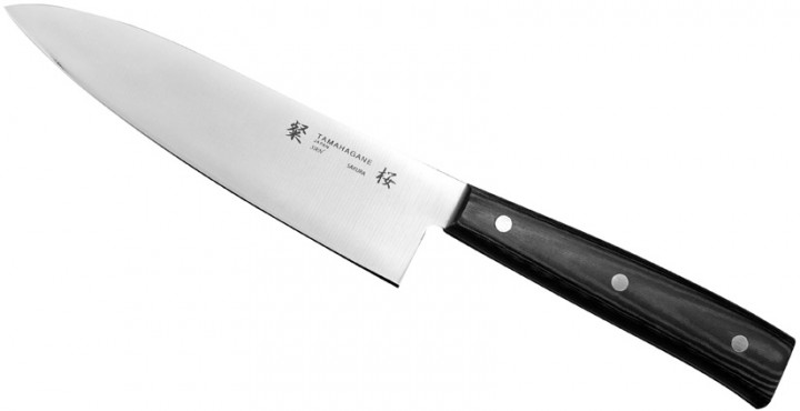 JAPOŃSKIE NOŻE RĘCZNIE KUTE Tamahagane Sakura Nóż Szefa 15cm SNS-1106