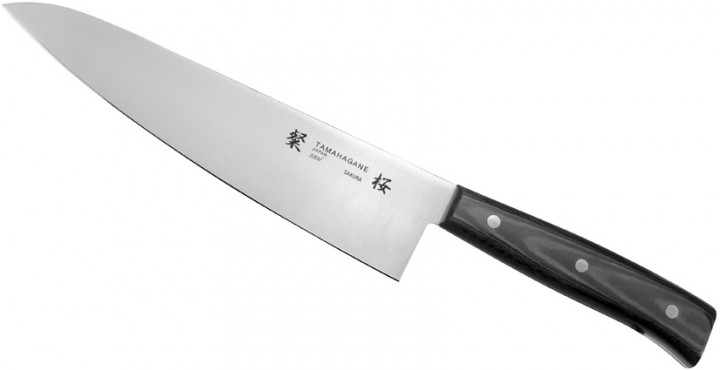 JAPOŃSKIE NOŻE RĘCZNIE KUTE Tamahagane Sakura Nóż Szefa 21cm SNS-1104