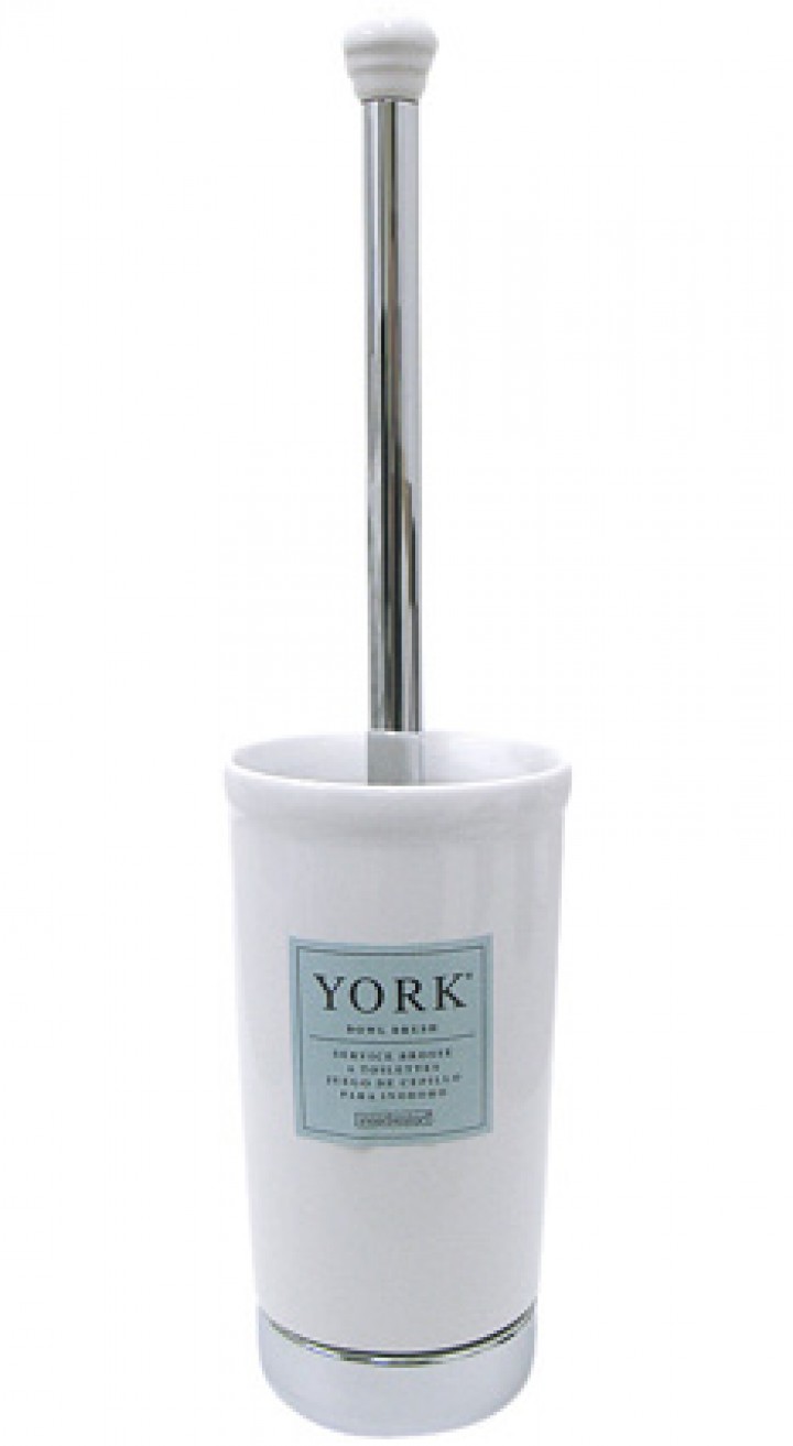 interDesign USA SZCZOTKA toaletowa YORK ceramika biała INT-95621