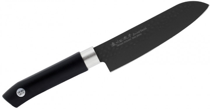 JAPOŃSKIE NOŻE Satake Sword Smith Black Nóż Santoku 15cm 805-728