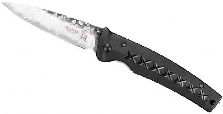 JAPOŃSKIE NOŻE Nóż Składany Mcusta Fusion Czarny Damascus MC-0161D