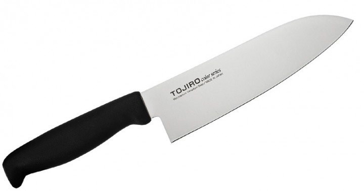 JAPOŃSKIE NOŻE Tojiro Color Nóż Santoku 17cm F-262BK