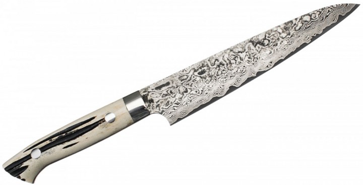 JAPOŃSKIE NOŻE RĘCZNIE KUTE Takeshi Saji WBB Ręcznie kuty Nóż Uniwersalny 15cm R-2 H-R2D-PE-150WBB