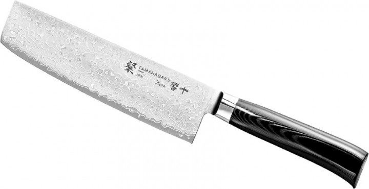 JAPOŃSKIE NOŻE RĘCZNIE KUTE Tamahagane Kyoto VG-5 Nóż Nakiri 18 cm SNK-1165